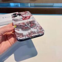 Dior Women Diortravel Cover for Iphone 13 Pro Toile De Jouy Reverse Printed Calfskin (1)