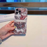 Dior Women Diortravel Cover for Iphone 13 Pro Toile De Jouy Reverse Printed Calfskin (1)