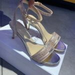 Dior Women Dway Heeled Sandal Rose Des Vents Cotton Embroidered Metallic Thread Strass - Imagen 3