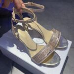 Dior Women Dway Heeled Sandal Rose Des Vents Cotton Embroidered Metallic Thread Strass - Imagen 5