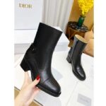 Dior Women Shoes CD D-Folk Heeled Ankle Boot Black Perforated Calfskin 4.5 Cm Heel - Bild 5