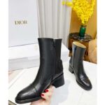 Dior Women Shoes CD D-Folk Heeled Ankle Boot Black Perforated Calfskin 4.5 Cm Heel - Bild 6