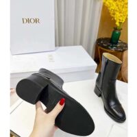 Dior Women Shoes CD D-Folk Heeled Ankle Boot Black Perforated Calfskin 4.5 Cm Heel (2)