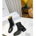 Dior Women Shoes CD D-Folk Heeled Ankle Boot Black Perforated Calfskin 4.5 Cm Heel - Bild 4