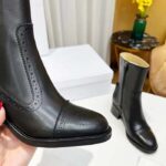 Dior Women Shoes CD D-Folk Heeled Ankle Boot Black Perforated Calfskin 4.5 Cm Heel - Bild 7