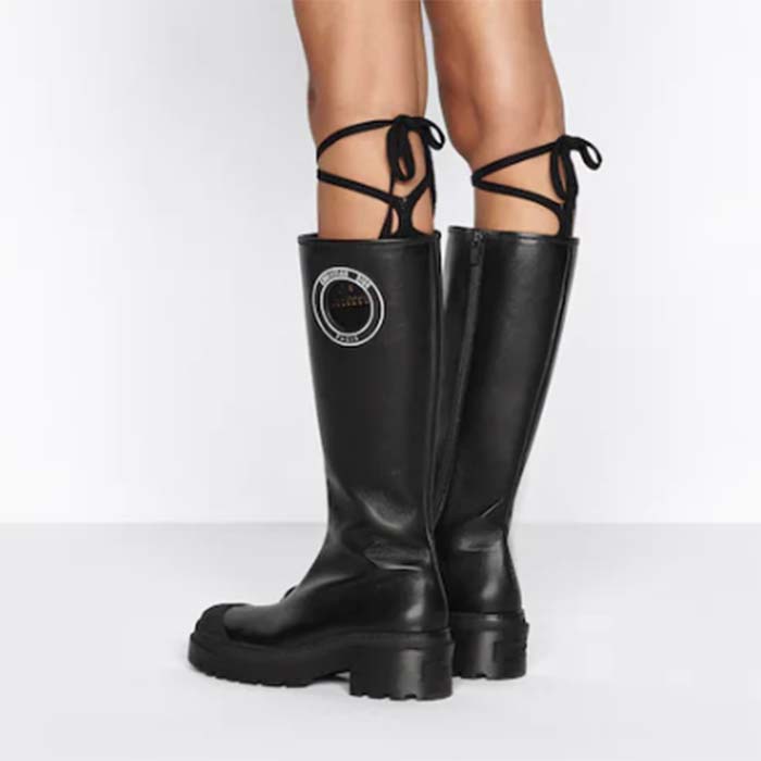 Dior Women Shoes Dior Symbol Boot Black Supple Calfskin 34 Cm 13.5 Inches High (2)