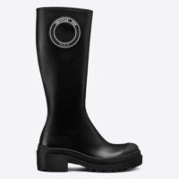 Dior Women Shoes Dior Symbol Boot Black Supple Calfskin 34 Cm 13.5 Inches High (3)
