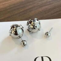 Dior Women Tribales Earrings Silver and Silver-Tone Crystals (1)