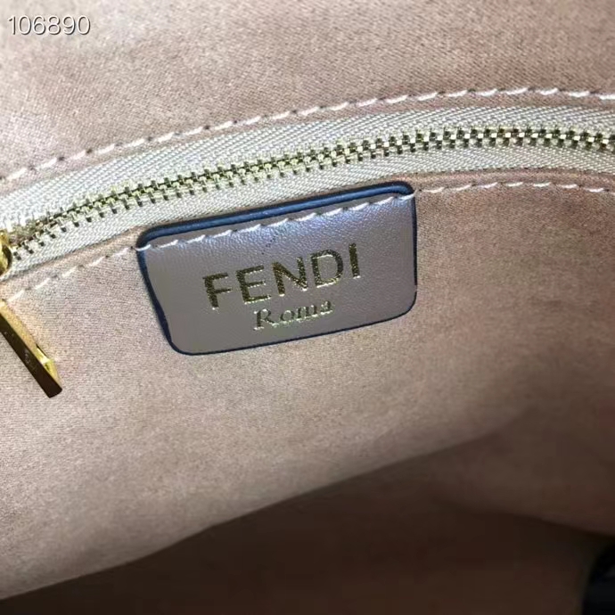Fendi FF Women Sunshine Medium FF Glazed Fabric Shopper Inlay (2)