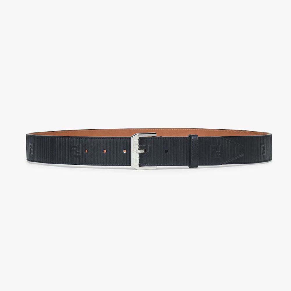 Fendi Men Black Leather Belt