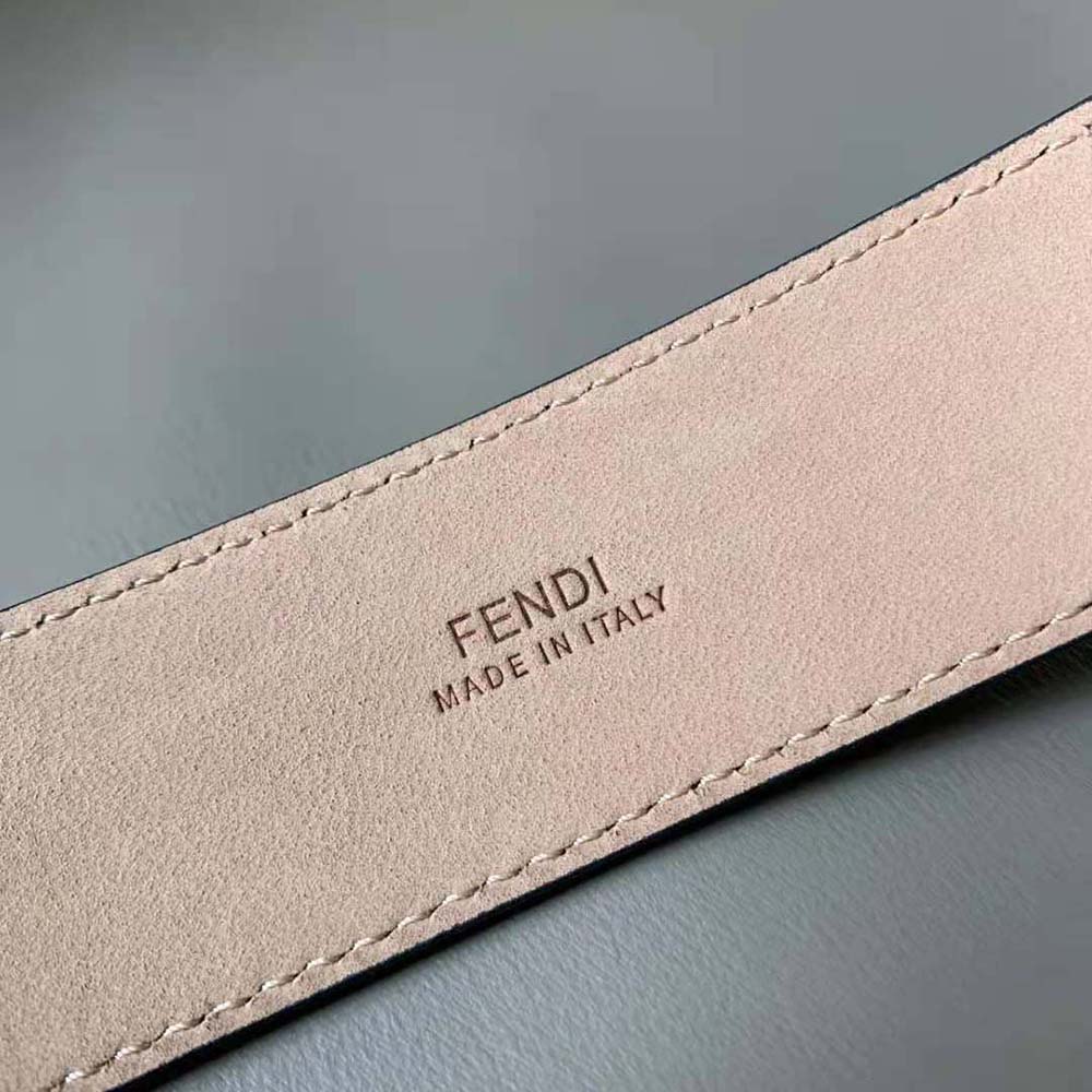 Fendi Men Black Leather Belt (10)