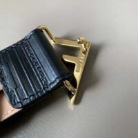 Fendi Men Black Leather Belt (1)