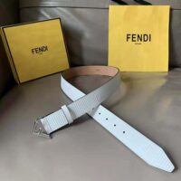 Fendi Men White Leather Belt (1)