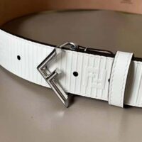 Fendi Men White Leather Belt (1)