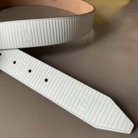 Fendi Men White Leather Belt (1)