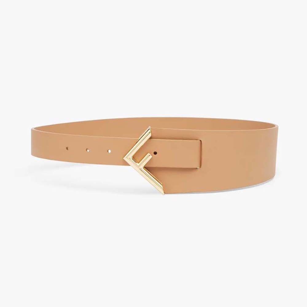 Fendi Women Beige Leather Belt