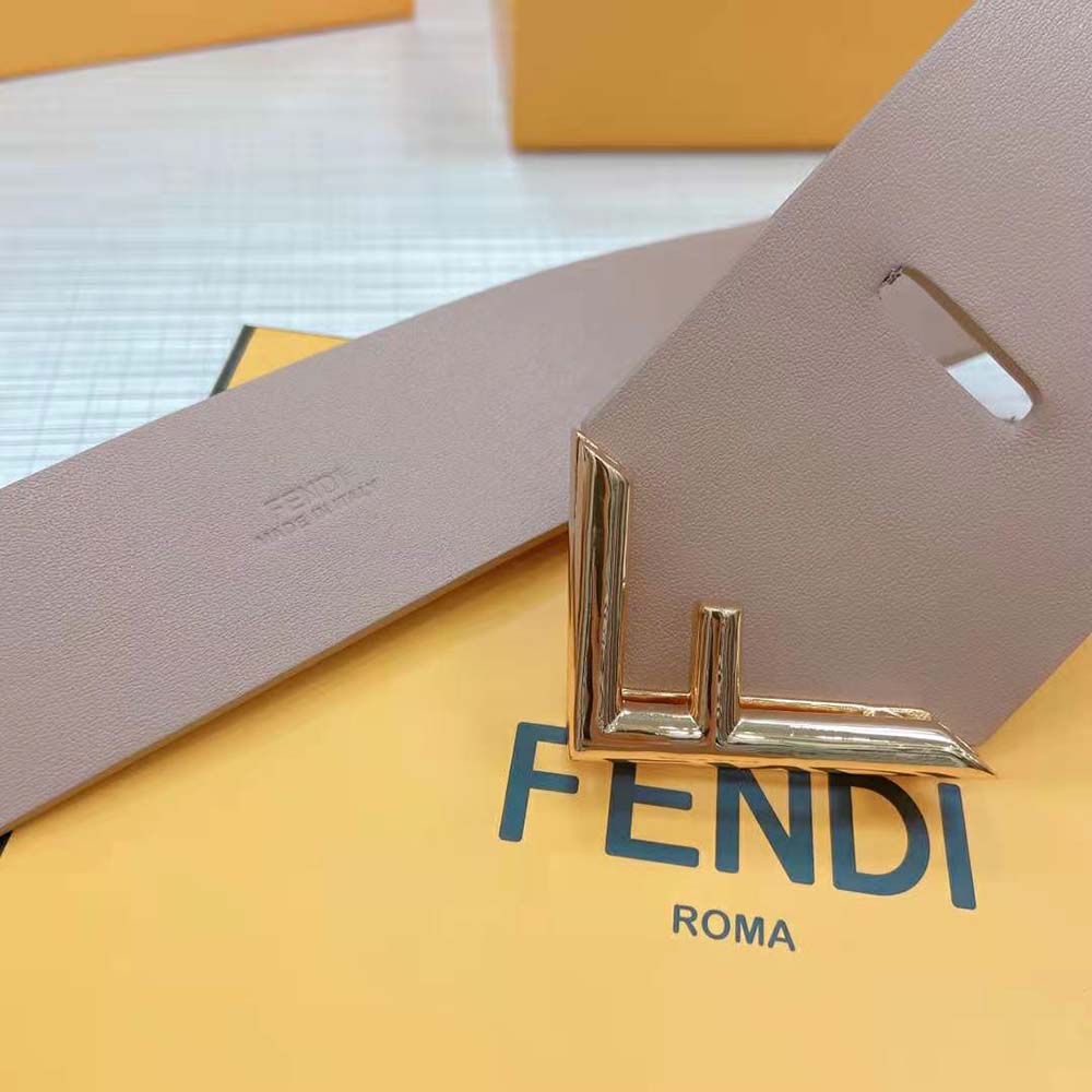 Fendi Women Beige Leather Belt (4)