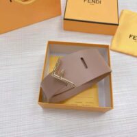 Fendi Women Beige Leather Belt (1)