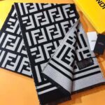 Fendi Women Beige Wool and Silk Scarf - Image 3