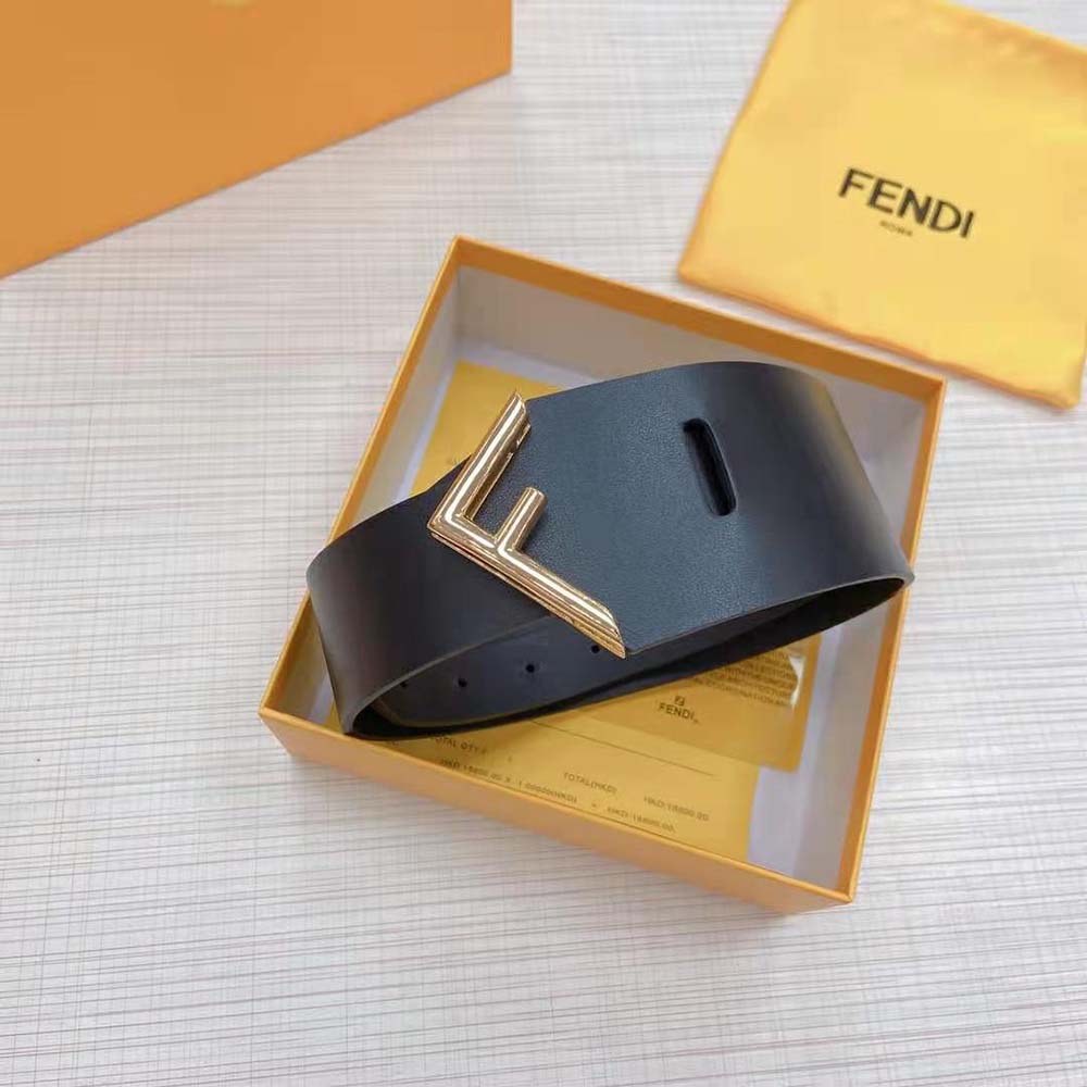 Fendi Women Black Leather Belt (6)
