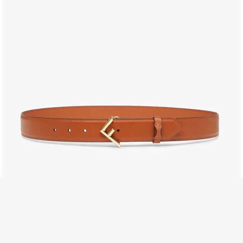 Fendi Women Brown Leather Belt