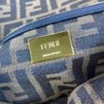 Fendi Women FF Baguette Black Raffia Back Crocheted FF – Image 9