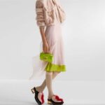 Fendi Women FF Baguette Phone Pouch Acid Green Silk Pouch - Image 10