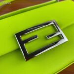 Fendi Women FF Baguette Phone Pouch Acid Green Silk Pouch - Image 7