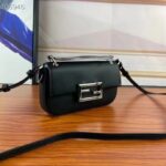 Fendi Women FF Baguette Phone Pouch Black Silk Pouch - Image 2