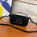 Fendi Women FF Baguette Phone Pouch Black Silk Pouch - Image 3