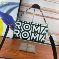 Fendi Women FF Baguette Two-Tone Leather Fendi Roma Capsule Bag (7)