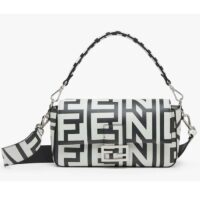 Fendi Women FF Baguette Two-Tone Leather Fendi Roma Capsule Bag (7)