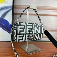 Fendi Women FF Baguette Two-Tone Leather Fendi Roma Capsule Bag (7)