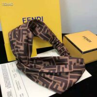 Fendi Women FF Band FF Band Brown Silk Bandeau Top (1)