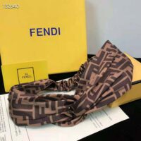 Fendi Women FF Band FF Band Brown Silk Bandeau Top (1)