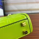 Fendi Women FF Mini Sunshine Shopper Acid Green Leather Mini Bag - Image 7