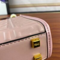 Fendi Women FF Mini Sunshine Shopper Pink Leather Mini Bag (6)