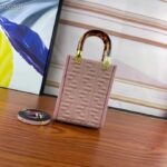 Fendi Women FF Mini Sunshine Shopper Pink Leather Mini Bag - Image 2