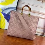 Fendi Women FF Sunshine Medium Pink Leather Shopper - immagine 3