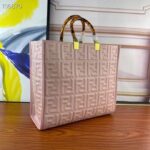 Fendi Women FF Sunshine Medium Pink Leather Shopper - immagine 4