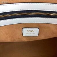 Fendi Women FF Sunshine Medium White Leather Shopper (1)