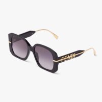 Fendi Women Fendigraphy Black Acetate Sunglasses (1)