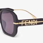 Fendi Women Fendigraphy Black Acetate Sunglasses – Bild 3