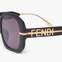 Fendi Women Fendigraphy Black Acetate Sunglasses (1)