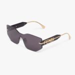 Fendi Women Fendigraphy Black Shield Sunglasses - Image 2