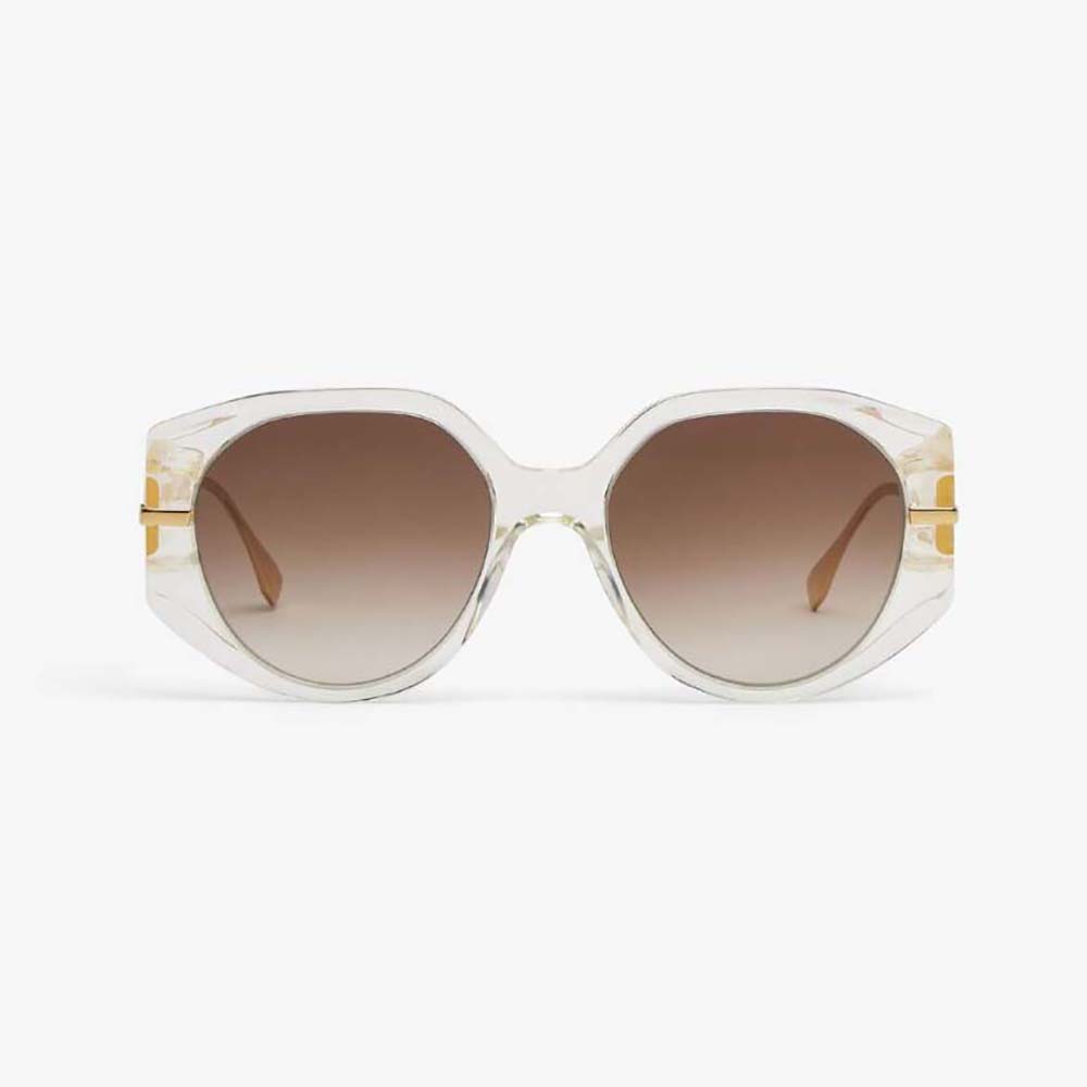 Fendi Women Fendigraphy Transparent Acetate Sunglasses