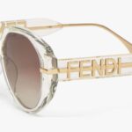 Fendi Women Fendigraphy Transparent Acetate Sunglasses - Image 3