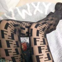 Fendi Women Tights Black Nylon Pantyhose (1)