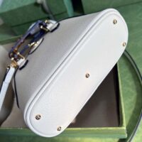 Gucci GG Women Gucci Diana Mini Tote Bag White Leather Double G (1)