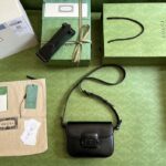 Gucci GG Women Horsebit 1955 Small Shoulder Bag Black Leather - immagine 5